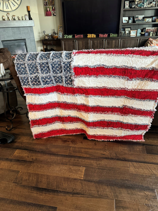 Handmade Flag Quilt